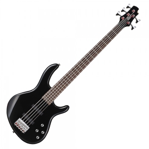 Cort elektromos basszusgitár, 5 húros, Powersound hangszedők, Aktív, fekete