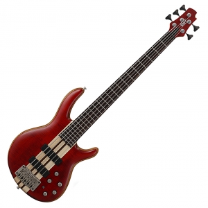 Cort elektromos basszusgitár, 5 húros, matt vörös
