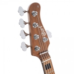 Cort elektromos basszusgitár, 5 húros, deluxe félkemény tokkal, nyílt pórusú szénszürke - KIFUTÓ MODELL, ÁRZUHANÁS
