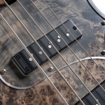 Cort elektromos basszusgitár, 5 húros, deluxe félkemény tokkal, nyílt pórusú szénszürke - KIFUTÓ MODELL, ÁRZUHANÁS