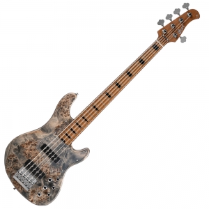 Cort elektromos basszusgitár, 5 húros, deluxe félkemény tokkal, nyílt pórusú szénszürke - KIFUTÓ MODELL, ÁRZUHANÁS