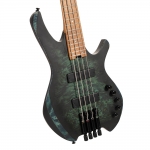 Cort elektromos basszusgitár, Bartolini hangszedők, fej nélküli, csillagpor zöld