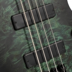 Cort elektromos basszusgitár, Bartolini hangszedők, fej nélküli, csillagpor zöld