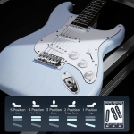 Donner elektromos gitár szett erősítővel, ST forma, sonic blue