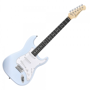 Donner elektromos gitár szett erősítővel, ST forma, sonic blue