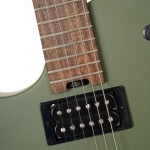 Cort elektromos gitár, Matt Bellamy Signature modell, humbucker szett, balkezes, matt oliva zöld