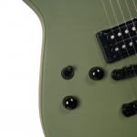Cort elektromos gitár, Matt Bellamy Signature modell, humbucker szett, balkezes, matt oliva zöld