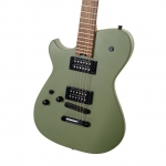 Cort elektromos gitár, Matt Bellamy Signature modell, humbucker szett, balkezes, matt oliva zöld