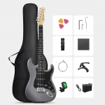 Donner elektromos gitár szett erősítővel, ST forma, grafitszürke