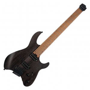 Cort elektromos gitár, fej nélküli multi-scale, matt áttetsző fekete