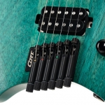 Cort elektromos gitár, fej nélküli multi-scale, matt türkiz
