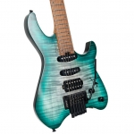 Cort elektromos gitár, fej nélküli, Semi Gloss Lagoon