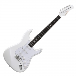 Donner Seeker Deluxe elektromos gitár szett erősítővel, fehér